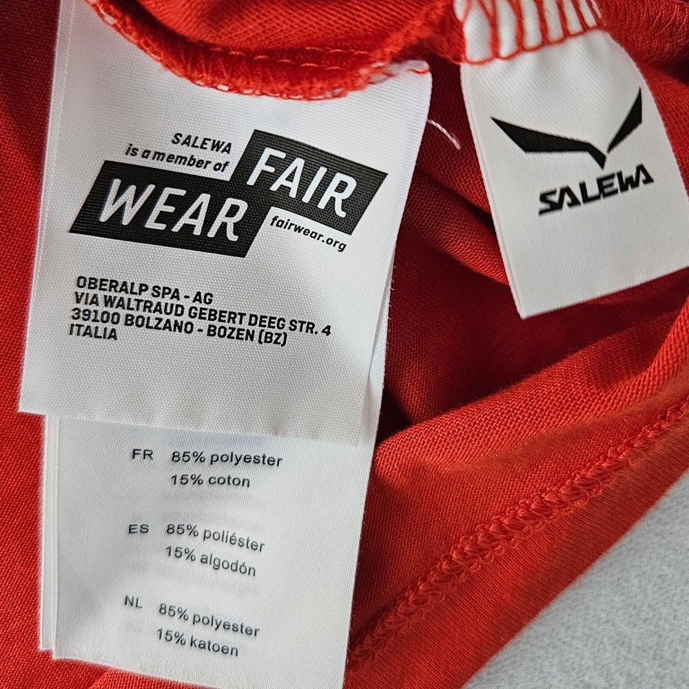 Salewa Dryton Short Sleeve Hiking T-Shirt Womens Medium Red Athletic Crew Neck - Picture 5 of 7